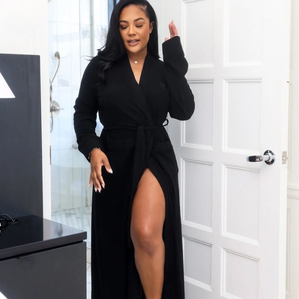 Fancy Homebody Long Black Robe